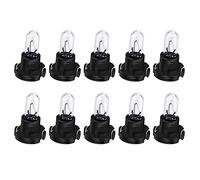 Ruiandsion Lot de 10 ampoules halogènes T4.2 12V pour tableau de bord, jauges de panneau de tableau de bord, lumière blanche chaude