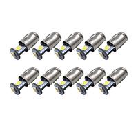 Ruiandsion Lot de 10 ampoules LED BA7S 24 V Blanc 3030 3SMD Chipsets Ampoules LED de remplacement pour tableau de bord de voiture
