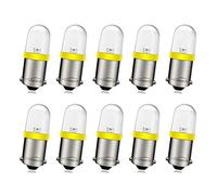 Ruiandsion Lot de 10 ampoules LED BA9s - Ampoule de remplacement à base BA9s, Jaune, pour panneaux de commande, tableaux de distribution et voyants (AC/DC 240V)