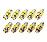 Ruiandsion Lot de 10 ampoules LED E10 de base 2835 20SMD 12 V 1 W de remplacement pour lampes de poche lampe torche à terre négative (blanc/blanc chaud/jaune)