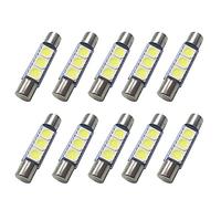 Ruiandsion Lot de 10 ampoules LED Festoon 31 mm super lumineuses 5050 3SMD pour intérieur de voiture, plafonnier, carte, miroir