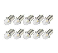 Ruiandsion Lot de 10 ampoules LED P13.5S - Blanc chaud - 3 V - Remplacement pour lampe frontale - Terre négative