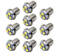 Ruiandsion Lot de 10 ampoules LED P13.5S blanches 2835 4SMD puces 3 V pour phares, lampes torches, sans polarité