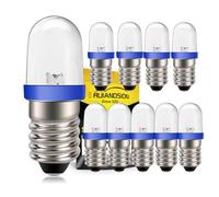 Ruiandsion Lot de 10 mini ampoules LED 12 V Culot E10 - Éclairage blanc/bleu/rouge/vert/jaune (bleu)