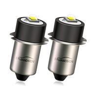 Ruiandsion Lot de 2 ampoules LED 1-9 V P13.5S pour lampe de poche 1,5 V 3 V 4,5 V 6 V 9 V Remplacement pour lampe de poche, lampe, lampe de travail