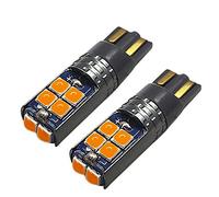 Ruiandsion Lot de 2 ampoules LED 194 168 2825 W5W T10 12 V Canbus 10SMD 3030 Chipsets Ampoules LED de rechange pour intérieur de voiture, plafonnier, carte, plaque d'immatriculation, jaune