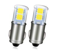 Ruiandsion Lot de 2 ampoules LED 3898 BA7S Blanc DC 6 V 2835 4SMD Chipsets LED de remplacement pour éclairage d'avertissement de tableau de bord