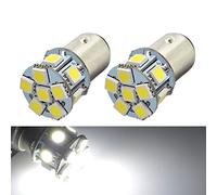 Ruiandsion Lot de 2 ampoules LED BA15D 1142 1078 DC 24 V super lumineuses 5050 12SMD de rechange pour feux de recul, clignotants, feux arrière