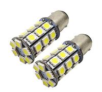 Ruiandsion Lot de 2 ampoules LED BA15D 1142 1078 super lumineuses Blanc 6000 K 6 V 5050 27 SMD Chipset LED Ampoule de rechange pour feux de recul, clignotants, feux de circulation diurnes