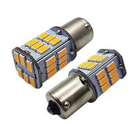 Ruiandsion Lot de 2 ampoules LED BAU15S DC 6 V super lumineuses 5630 30SMD Chipset pour feux de recul, clignotants, feux arrière, jaune