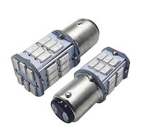 Ruiandsion Lot de 2 ampoules LED BAZ15D 6 V PY21 W/4 W 7225 double luminosité 5630 30 SMD Chipsets Ampoule LED pour feux de marche arrière et de stationnement, rouge