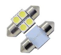 Ruiandsion Lot de 2 ampoules LED Festoon 28 mm 12 V 5050 4SMD Chipsets 6000 K pour intérieur de voiture
