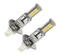 Ruiandsion Lot de 2 ampoules LED H1 10-16 V super lumineuses 2835 18 SMD 6000 K Blanc Ampoule de remplacement pour feux de brouillard ou feux de circulation diurnes