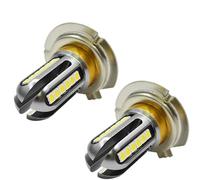 Ruiandsion Lot de 2 ampoules LED H7 très lumineuses 3030 24SMD jaune ambré 12-24 V pour feux de brouillard ou feux de jour.