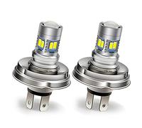 Ruiandsion Lot de 2 ampoules LED P45T pour phare de moto, 6-30 V, super lumineuses 5730 12SMD, blanc