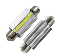 Ruiandsion Lot de 2 ampoules navettes LED 44 mm Canbus 9-16 V super lumineuses 3030 7SMD Blanc Intérieur sans polarité