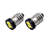 Ruiandsion Lot de 2 mini ampoules LED E10 3 V blanches 5630 2SMD E10 à culot à vis pour lampe de poche