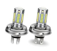 Ruiandsion Lot de 2 projecteurs LED P45T H5 R2 AC 10-30 V, non polarité, blanc chaud, super lumineux 2016 69 SMD pour moto, faisceau haut et bas