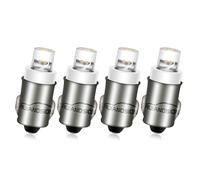 Ruiandsion Lot de 4 ampoules LED BA7S 3898 6 V à LED blanches chaudes sans polarité, puces DIP, ampoules de rechange pour tableau de bord, panneau indicateur, pack de 4