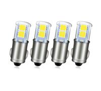 Ruiandsion - Lot de 4 ampoules LED BA7S 3898 blanches DC 12 V à 2835 4SMD pour remplacement des voyants d'avertissement du tableau de bord des instruments intérieurs de voiture