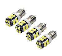 Ruiandsion Lot de 4 ampoules LED E10 2835 20SMD 12 V 1 W de remplacement pour lampes frontales, lampes torches, blanc 6000 K
