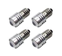 Ruiandsion Lot de 4 ampoules LED E10 blanches 12 V 3030 3SMD LED de rechange pour phares, lampes torches