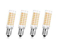 Ruiandsion Lot de 4 ampoules LED E14 AC 220-240 V 6 W équivalent à une ampoule à incandescence de 60 W E14 avec culot à vis 2835 88SMD Blanc chaud à intensité variable