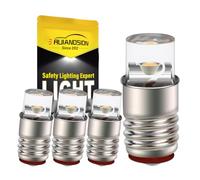 Ruiandsion Lot de 4 ampoules LED E5 à culot à vis E5 E5.5 3 V pour feux de train, blanc chaud