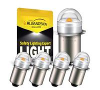 Ruiandsion Lot de 5 lampes LED P13.5S blanc chaud pour lanternes Maglite et | Ampoule de lampe torche LED 150 lm 6-30 V 12 V 18 V 19,2 V, lampe de rechange super lumineuse pour lampes de poche Maglite