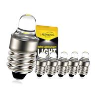 Ruiandsion Lot de 6 ampoules LED E10 3 V 6000 K blanches pour lampe torche, lampe de poche, phare, sans polarité
