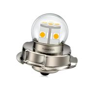 Ruiandsion P26S Lot de 1 phare LED de rechange pour moto Blanc chaud 3000 K 6-30 V Non polarité Puce 3030 12 SMD