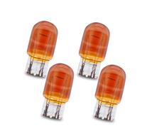 Ruiandsion T20 12V W21/5W Ampoule Halogène pour Feu Arrière de Freinage, Jaune Ambre Verre Transparent Ampoule Halogène pour Lumière de Clignotant, Lampe de Signalisation, 4PCS