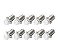 Ruiandsion Upgrade Ampoule de lampe de poche LED 3V P13.5S Prise de base Ampoules LED blanches de remplacement pour lampes de torche de lampe de poche de phare, sans polarité (lot de 10)