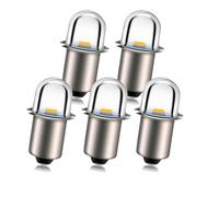 Ruiandsion Upgrade Ampoules de lampe de poche LED P13.5S Prise de base Ampoules LED blanc chaud 4.5V Remplacement pour lampes de torche de lampe de poche de phare, sans polarité (lot de 5)