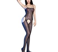 RUIBAVYA Bodystocking Sexy Femme Catsuit Transparent Collant Brillant Huileux Bodysuit Nylon Body Sexy Porte Jarretelles