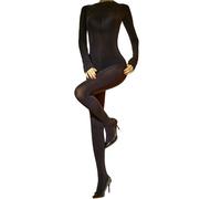 RUIBAVYA Collant Ouvert Femme Entrejambe Sexy Bodystocking Nylon Collant Opaque Combinaison Sexy