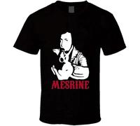 RUIBEITAO Mesrine Movie Mens T-Shirt Franz & Ouml; Sische Gangster-Filme Public Enemy # 1 Cassel Movie Black M