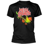 RUIBEITAO Metal Church Guitar Mens Outdoor Graphic T-Shirt Black L