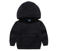 RUIBETYHUA Pullover pour enfants pour garçons et filles en coton décontracté avec poches, sweat à capuche à manches longues, âge 1-7 ans, Noir , 12-18 mois