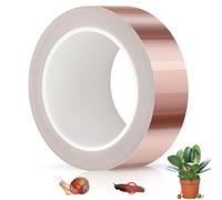 Ruibinlee Feuille de Cuivre 30 mm x 30 M Ruban Cuivre, EMI Blindage Adhésif Anti Limace pour la Mise à la Terre, la Soudure et la Protection Contre etc