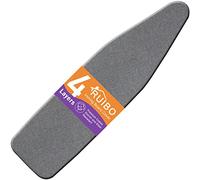Ruibo Housse de planche à repasser et coussin extra épais et résistant à 4 couches, résistant aux brûlures et aux taches, bord élastique pour taille standard 38,1 x 137,2 cm/gris