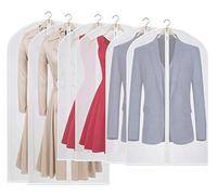 Ruibo Housses de Vêtements pour Rangement,Housses de Protection Transparentes Anti-poussière et Imperméables pour Chemises,Costumes/Manteaux,Lot de 6