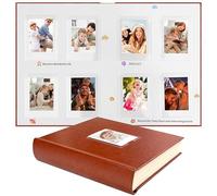 Ruibytree Album Photo Premium pour Instax Mini, 128 Poches, Marron