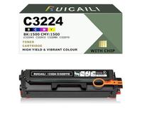 RUICAILI Cartouche de Toner Compatible C3224 avec Puce C3220K0 C3220C0 C3220M0 C3220Y0, remplaçant pour Utilisation avec imprimantes C3224dw, C3224dwe, MC3224adwe, MC3224i (1PK-Noir)