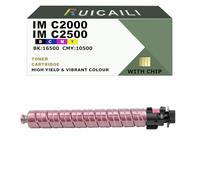 RUICAILI IMC2000 IMC2500 Cartouches de Toner de Rechange pour imprimante 842307 842308 842309 Ricoh 842310 Fonctionne avec IM C2000 IM C2500 (1, Magenta)