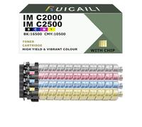 RUICAILI IMC2000 IMC2500 Lot de 4 cartouches de toner de rechange pour imprimante Ricoh 842307 842308 842309 842310 Fonctionne avec IM C2000 IM C2500 Noir/cyan/magenta/jaune