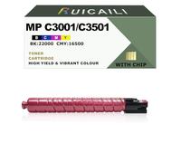 RUICAILI MP C3001 C3501 Cartouche de Toner Compatible (Code de Puce :842047 842046 842045 842044 ) Utilisation de Remplacement pour l’imprimante Ricoh Aficio MP C3001 C3501 (1, Magenta)