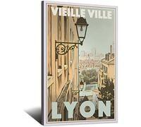 RuiChuangKeJi Photo impression 40x60 cm sans cadre Lyon vieille ville Vintage voyage affiche toile mur Art affiche impression bureau chambre décor