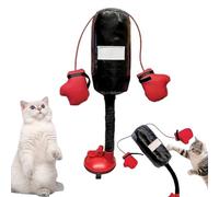 RUICUBEI Jouets interactifs pour chats d'intérieur, sac de frappe pour chat adulte, jouet de compagnon d'exercice de fitness automatique, jouet amusant pour chaton Roly-Poly