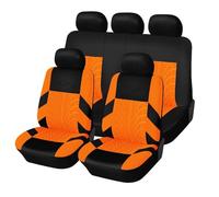 RUIDAM Auto Ensembles Housses Siège pour Renault Captur II I/Captur E-Tech 2019-2024, Confortable Tissu Polyester Respirant Couvre Siège De Voiture Antidérapant Accessoire,G/Orange